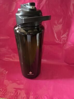 Manna 40 Oz. Jumbo Stainless Steel Black Water Bottle
